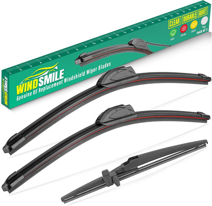 26" 16" 12" Windshield Wiper Blades Replacement for Toyota RAV4 2019 2020 2021 2022 2023 2024 2025 RAV 4 / Mazda 5 2006-2015 Premium All Weather Front Rear Wipers Set - OEM Quality (Pack of 3) - Colors D