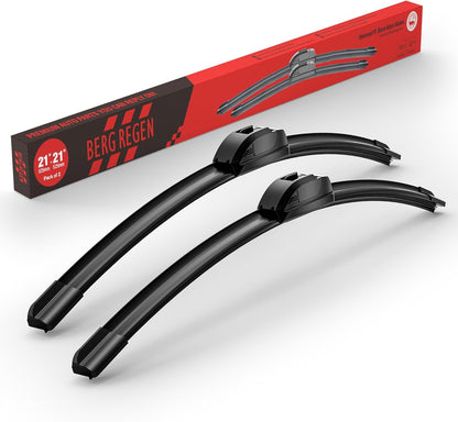 BERG REGEN 22"+19" Windshield Wiper Blades Replacement for Chevy Chevrolet Colorado 2006-2012, Suzuki Forenza 2004-2008, Ford Focus 2000-2011, GMC Canyon 2004-2012 –Genuine OEM Quality (Set of 2)