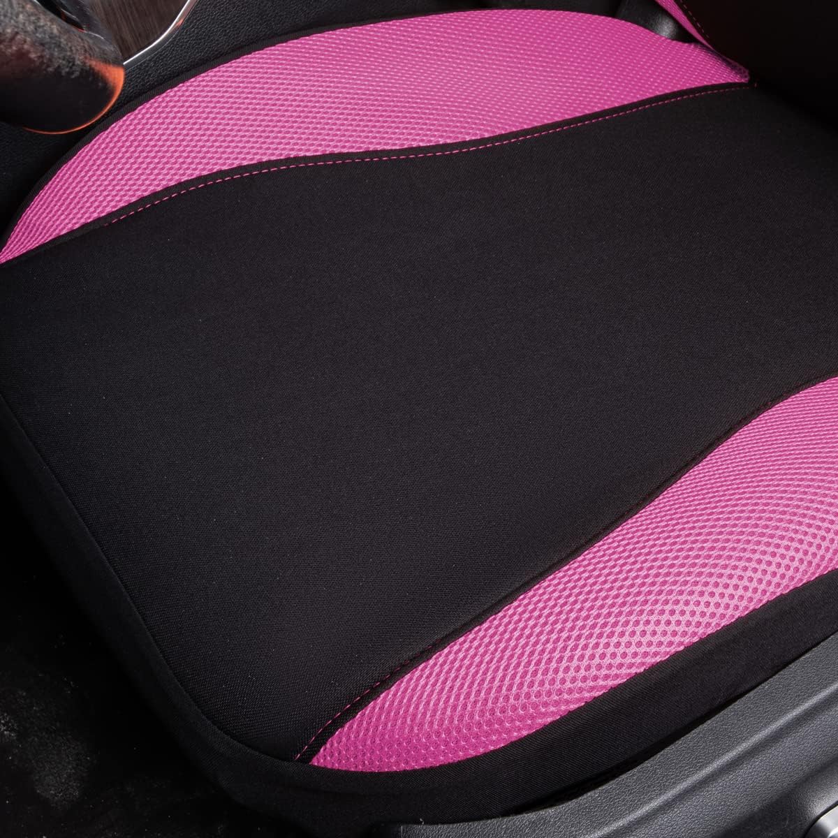 Flying Banner Butterfly car seat Covers ful Set Fashion Universal Lady Woman Female Rear Bench Split Colorized (Pink, 2 Fronts - Lace)