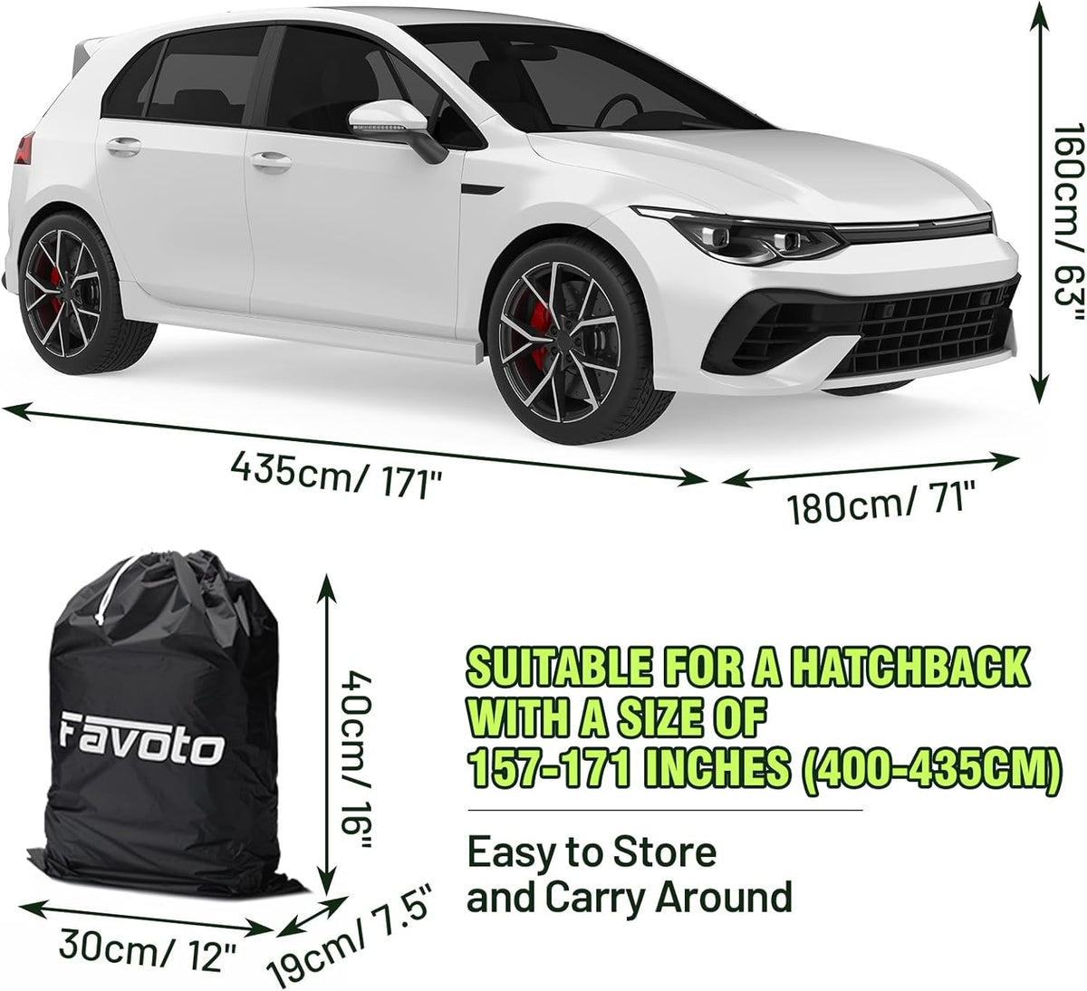 Favoto SUV Car Cover Waterproof All Weather 6 Layers Heavy Duty Car Cover for Automobiles Rain Sun Snow UV Protection with Inner Cotton Car Cover Outdoor Universal Fit for SUV (188-198 inch) Silver
