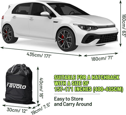 Favoto SUV Car Cover Waterproof All Weather 6 Layers Heavy Duty Car Cover for Automobiles Rain Sun Snow UV Protection with Inner Cotton Car Cover Outdoor Universal Fit for SUV (188-198 inch) Silver
