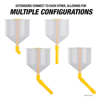 OEMTOOLS No-Spill Coolant Funnel Kit, 15 Piece Fluid and Oil Funnel Set, Allows Access To Hard-To-Reach Radiators