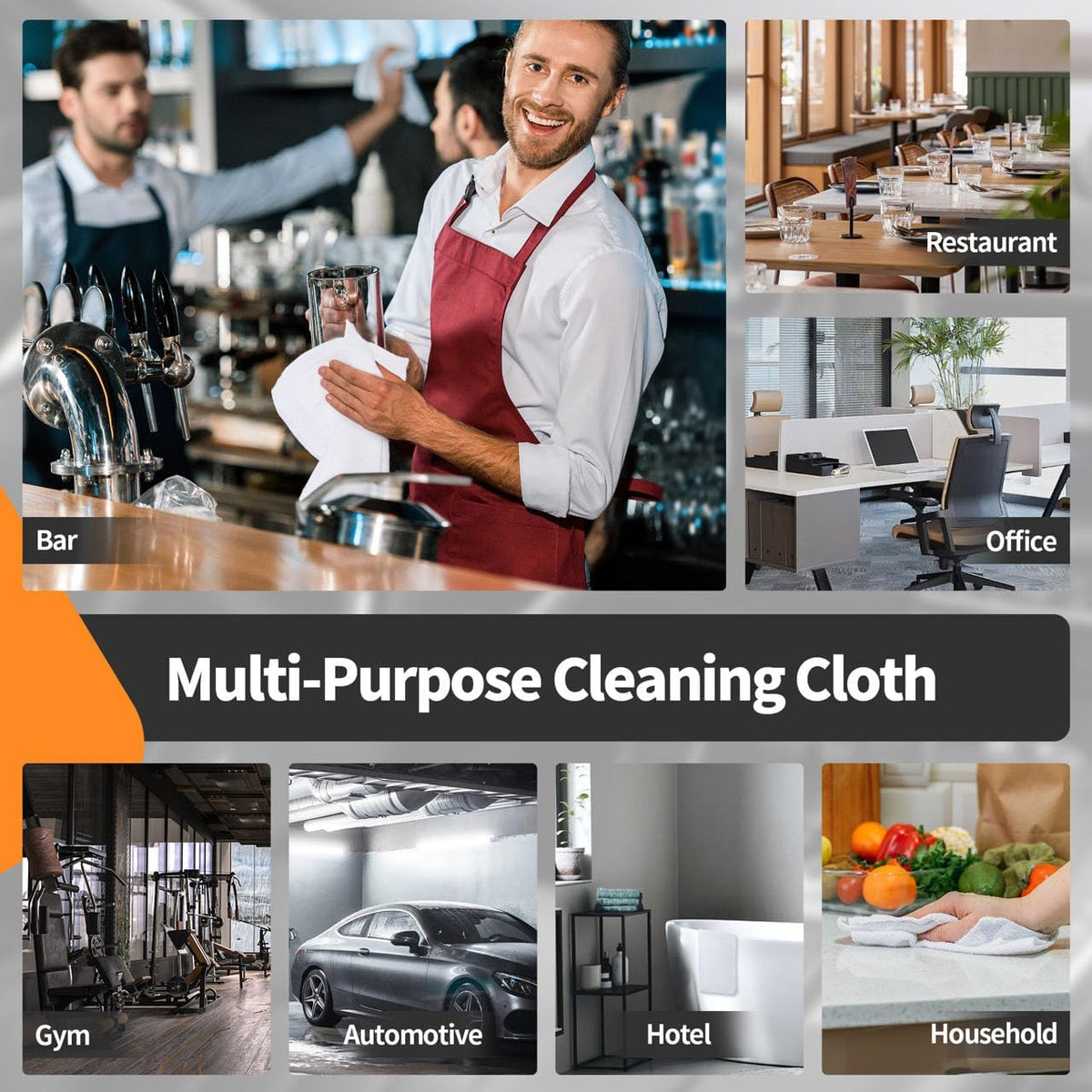 FIXSMITH Microfiber Cleaning Cloth - Pack of 50, Microfiber Towels for Cars 16 x 12 in, Highly Absorbent Cleaning Rags, Lint-Free, Streak-Free Cleaning Cloths for Car Kitchen Home Office