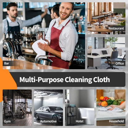 FIXSMITH Microfiber Cleaning Cloth - Pack of 50, Microfiber Towels for Cars 16 x 12 in, Highly Absorbent Cleaning Rags, Lint-Free, Streak-Free Cleaning Cloths for Car Kitchen Home Office