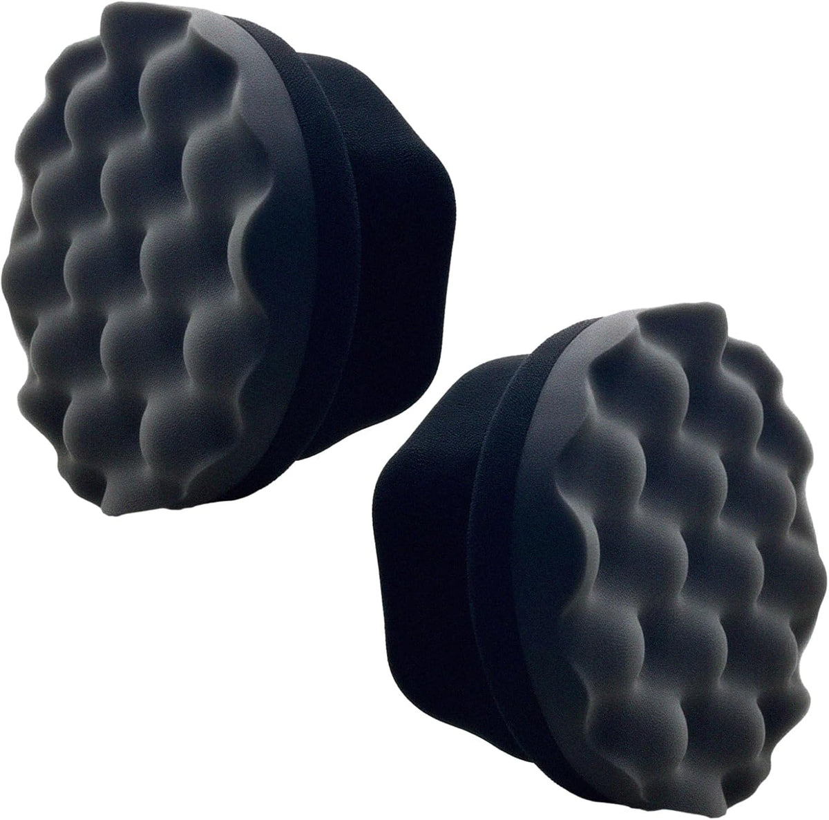 Tire Shine Applicator Pads, 2 Pcs Tire Dressing Applicator, Reusable Tire Shine Sponge Wave Contoured for Car Detailing, 3.15inch