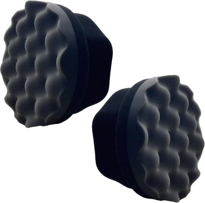 Tire Shine Applicator Pads, 2 Pcs Tire Dressing Applicator, Reusable Tire Shine Sponge Wave Contoured for Car Detailing, 3.15inch