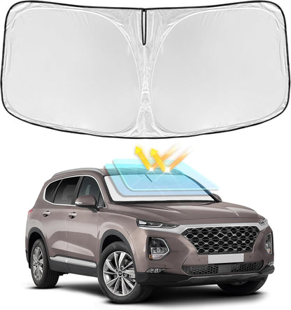 for Toyota Tacoma 2016-2023 2024 2025 2026 Sun Shade Sunshade Windshield Cover - 4 Layers Front Window Shade Custom Fit Tacoma 2Dr 4Dr Pickup Sun Visor 240T Shade Blocks UV Rays Car Accessories - Colors D