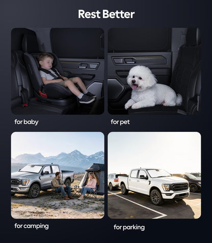 Wigoo 2026 Upgrade 8PCS Full Set Window Sunshade for Toyota 4Runner 2010-2024 [7-Layer Cooler & Blacker, Ice-Crystal Tech] with Windshield for Sun Block, Baby, Camping, Privacy Napping, Relax