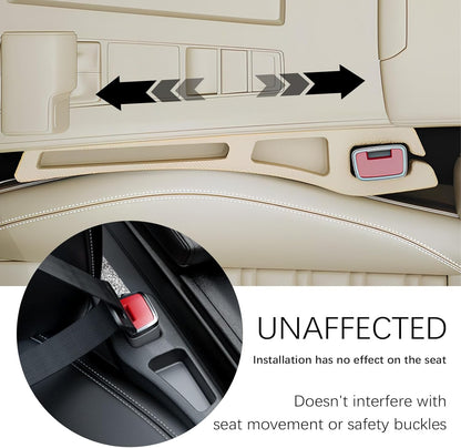 2PCS Car Seat Gap Filler Organizer,2 in 1 Car Gap Filler with Fill and Storage Function for Storing Phones Keys Cards,Universal Multifunctional No Drop Seat Guard for Cars