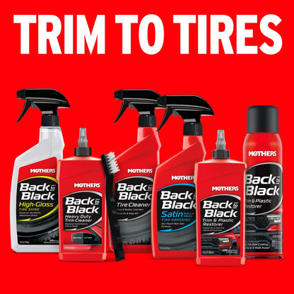 Mothers Back-to-Black Trim & Plastic Restorer, 12 oz. — Removes Oxidation, Dirt & Wax Residue – Restores Faded Trim & Provides Long-Lasting Protection (06112)