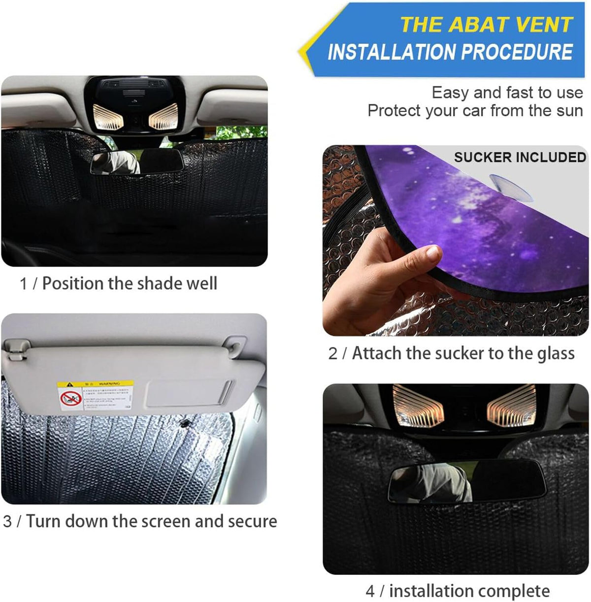 Black Leopard Car Windshield Sun Shade Animal Skin Print Foldable UV Ray Sun Visor Protector Sunshade to Keep Your Vehicle Cool (51" x 27.6")