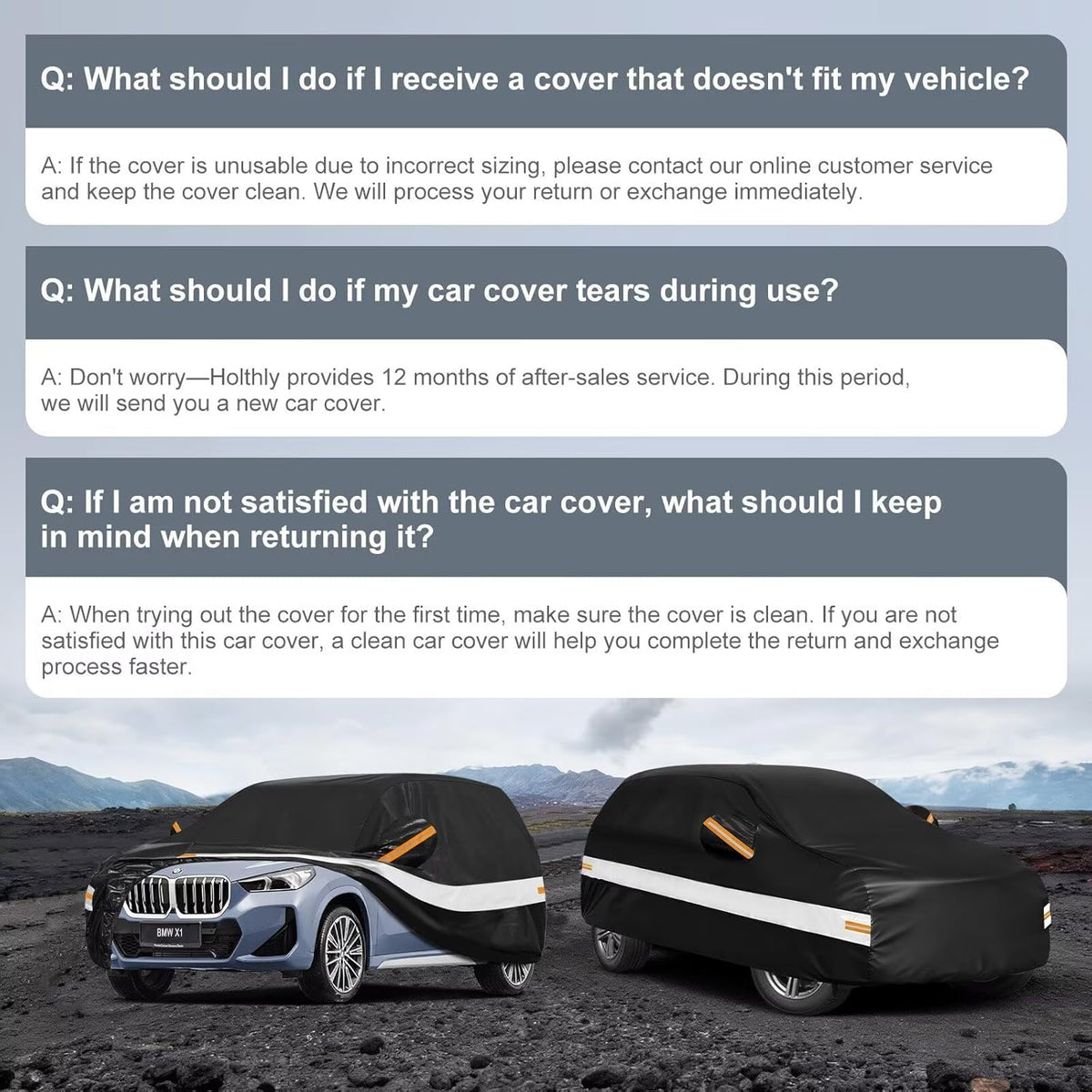 10 Layers Car Cover Custom Fit for Mercedes Benz C Class C250 C300 C43 C63 (1993-2026), Waterproof All Weather for Automobiles, Outdoor Full Cover Sun Dust Rain Protection with Cotton. Black - Colors C