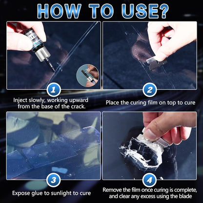 Windshield Chip Repair Kit，Car Windshield Crack Repair Kit for Glass Repair，Cracked Windshield Repair Kit for Chips and Cracks，Rock Chip Repair Kit Windshield for Glass Repair Liquid for Cracks