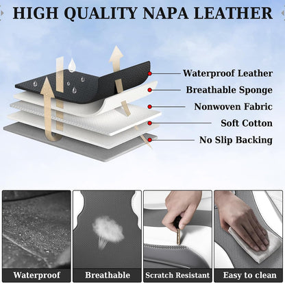 Coverado Car Seat Covers, Seat Covers Full Set, 5 Seats Automotive Seat Cover, Mesh Breathable Seat Protectors, Universal Fit for Most Cars
