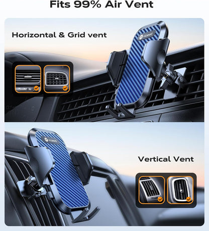 VICSEED 2026 Upgrade Ultra Stable Car Phone Holder Mount [Never Fall Off & Won't Break] Universal Air Vent Phone Mount for Car Easy Clamp Phone Holders for Your Car for iPhone 17 Pro Max 16 15 14 13