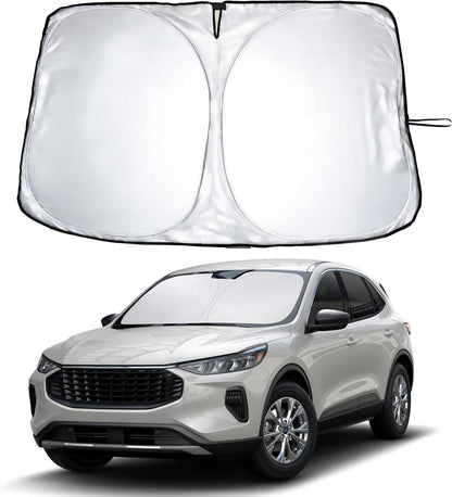 EcoNour Car Windshield Sun Shade | 2025 Upgraded Innovative No-Light-Pass Technology for Maximum Coverage | Foldable Sun Shade Keeps Your Vehicle Cool | Must-Have Car Accessories | Small (59" x 29") - Colors J