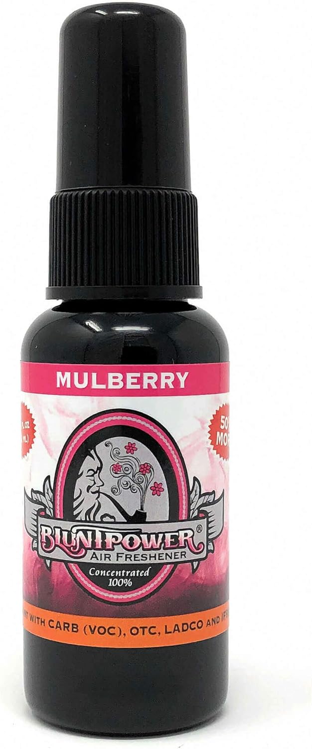 BluntPower (Baby Powder, 1 Pack) Concentrated Air Freshener Spray - Oil-Based Room Diffuser Spray - Long-Lasting Bathroom Scent, Car Freshener & Odor Eliminator - Colors A