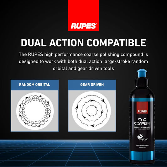 RUPES 9.DAFINE250 Pack of 1 250 ml Yellow D-A Fine High Performance Polishing Compound for Car Detailing & Removing Scratches| Removes Fine Defects | Micro-Abrasive Technology | Removes Swirl Marks