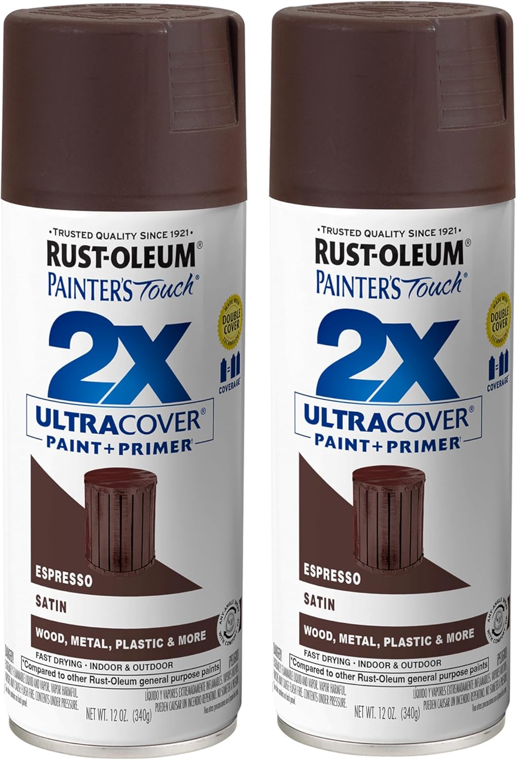 Rust-Oleum 334029 Painter's Touch 2X Ultra Cover Spray Paint, 12 oz, Gloss Clear - Colors C