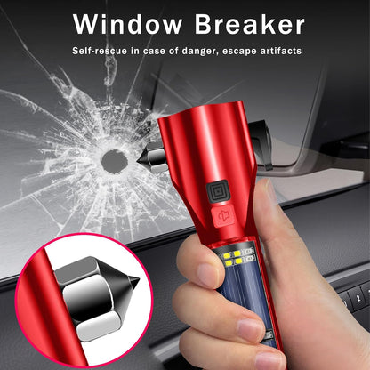 MOTORBUDDY 2-Pack Car Safety Hammer Seatbelt Cutter, Auto Emergency Escape Hammer with Window Glass Breaker and Seat Belt Cutter, Striking Red Escape Tool for Car Accidents