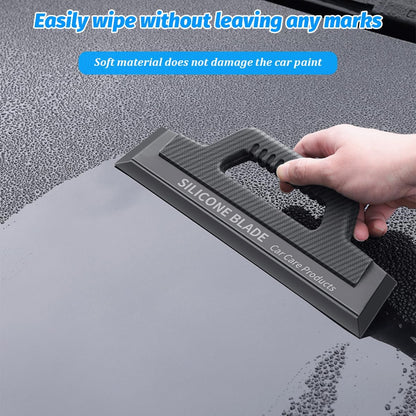 Car Window Squeegee, Soft Silicone Blade for Cleaning Water, Professional One-Piece Auto Glass Water Wiper, 11.8 Inches Water Scraper Cleaner for Shower Doors Mirror, Home Drying Use