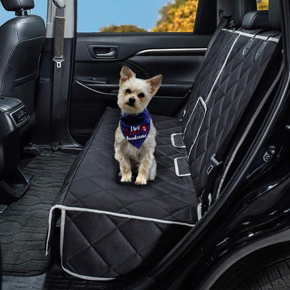 petalage Bench Dog Car Seat Cover for Back Seat Waterproof Seat Covers Durable Scratch Proof Nonslip, Protector for Pet Fur & Mud Washable Backseat Cover for Cars Armrest Compatible