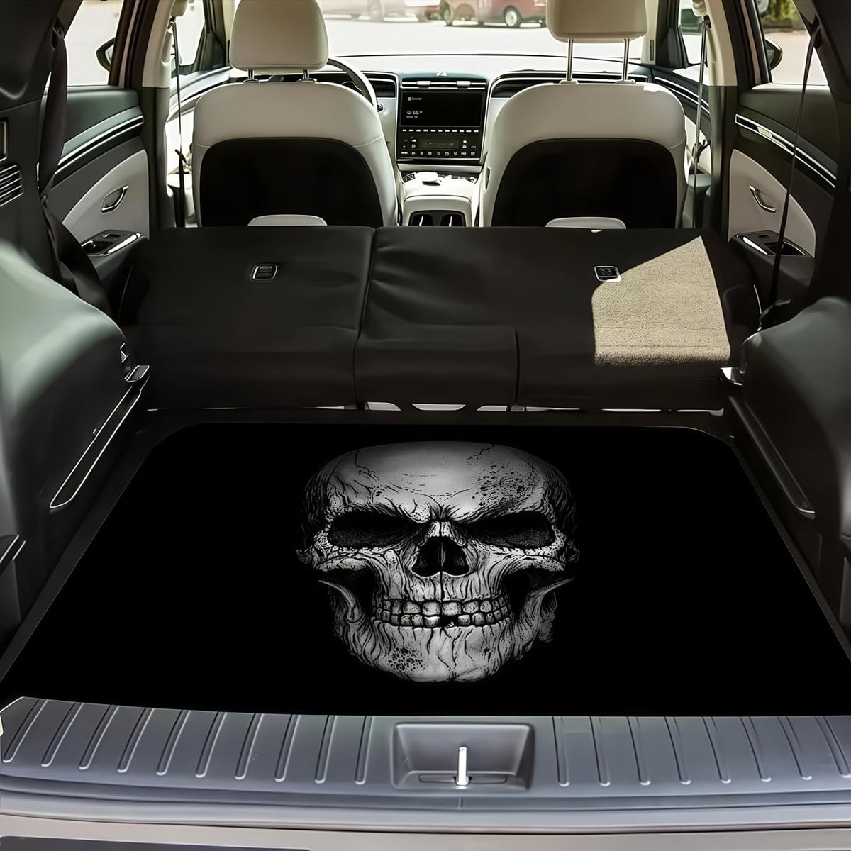 Universal Car Trunk Mat 29" x 39",Purple Colorful Flowers All Weather Trunk Protection Cargo Liner, Durable Cargo Mat Rear Trunk Liner,Stylish Vehicle Interior Accessories Suitable for Most Car Models