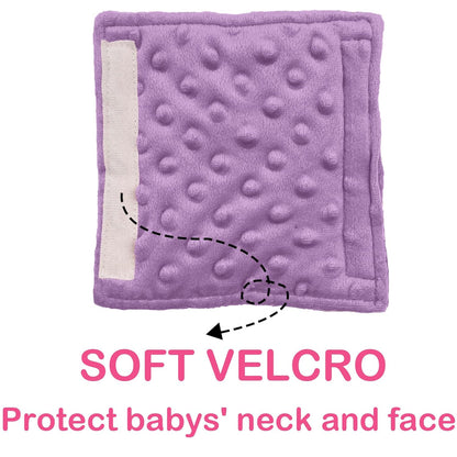 Baby Car Seat Neck Cover, Car Seat Strap Cover, Seat Belt Cushions Pads, Shoulder Strap Protectors, Reversible Pram Harness Covers in Minky Dinosaur, Baby Neck Pad Protector