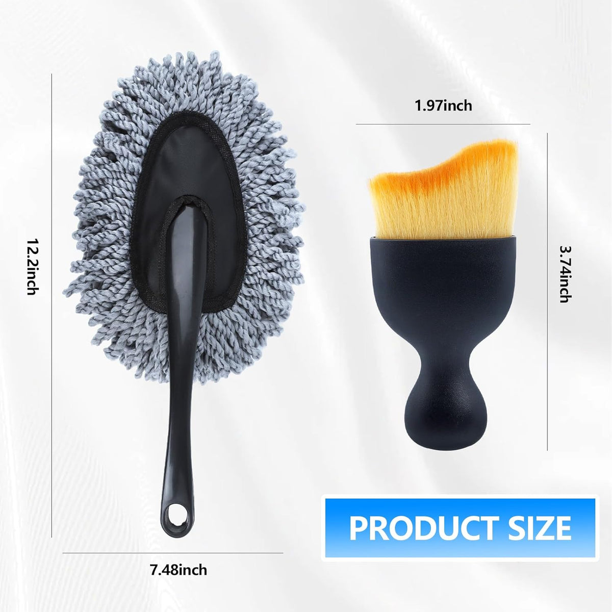 IPELY 3 Pack Large Microfiber Car Duster Exterior Scratch Free with Extendable, Car Duster Interior Multipurpose dust Cleaning