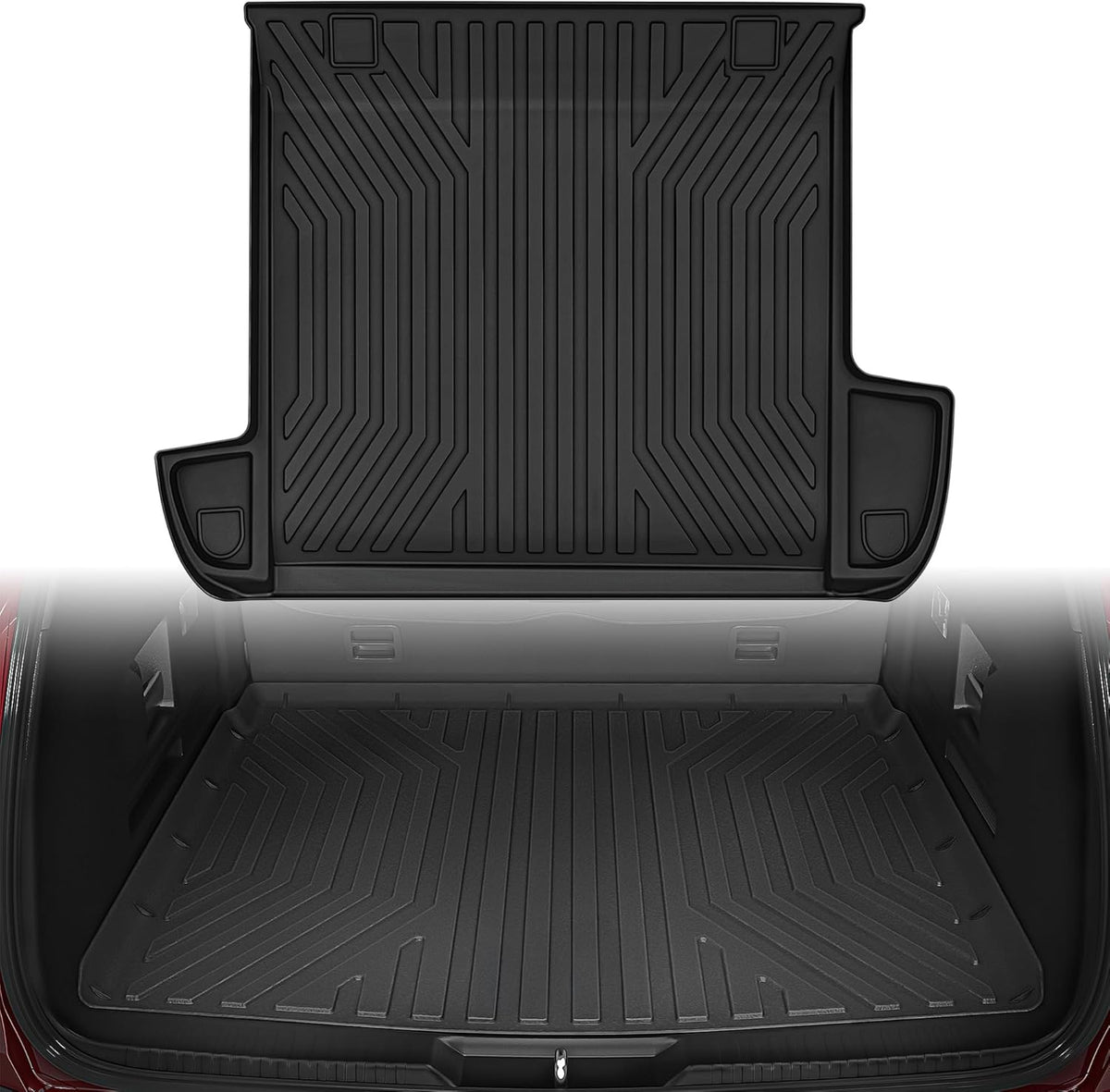 OEDRO Cargo Trunk Liner Fit for 2010-2017 Chevrolet Equinox L/LS/LT/LTZ/Premier& 10-17 GMC Terrain SL/SLE/SLT/Denali, All Weather Custom Fit Anti-Slip Cargo Mat, Black