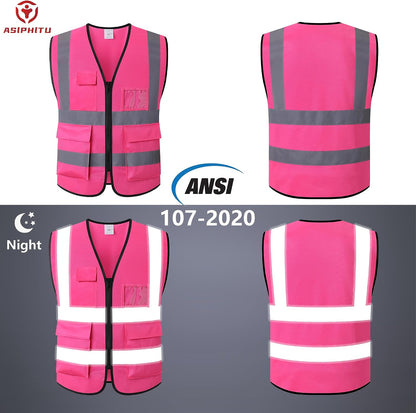 Reflective Safety Vest for Men Women Construction Vest Meet ANSI/ISEA Standard