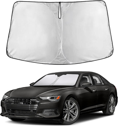EcoNour Car Windshield Sun Shade | 2025 Upgraded Innovative No-Light-Pass Technology for Maximum Coverage | Foldable Sun Shade Keeps Your Vehicle Cool | Must-Have Car Accessories | Small (59" x 29") - Colors L