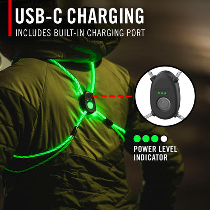 Coast LH150 Version 2.0 Rechargeable LED Hi-Vis Lighted Vest, 6+ Color Modes, Reflective, One Size Fits Most with *NEW & IMPROVED 18 HOUR RUNTIME*