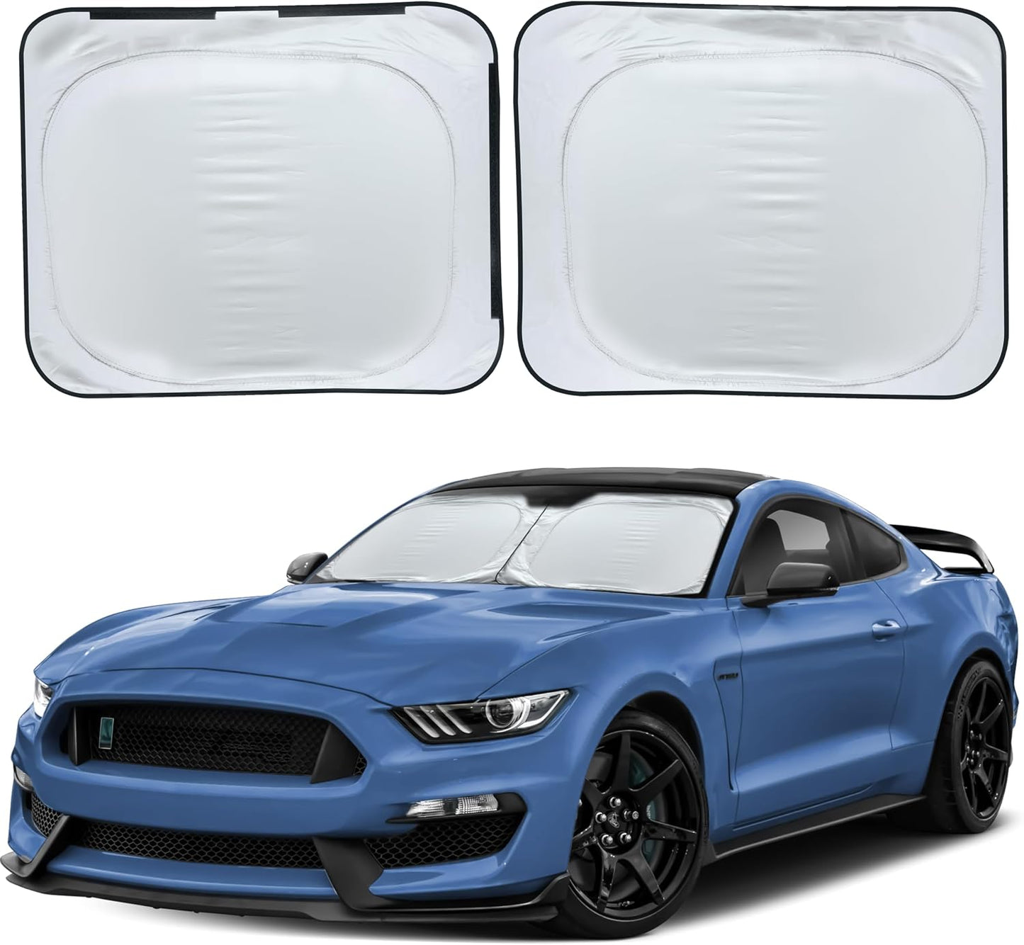 Autovir Car Windshield Sun Shade Foldable | Front Windshield Shade for Sun, Heat and UV Rays | Sunshade for Car Front Window and Interior Sun Protection | Medium (28 x 31 inches)