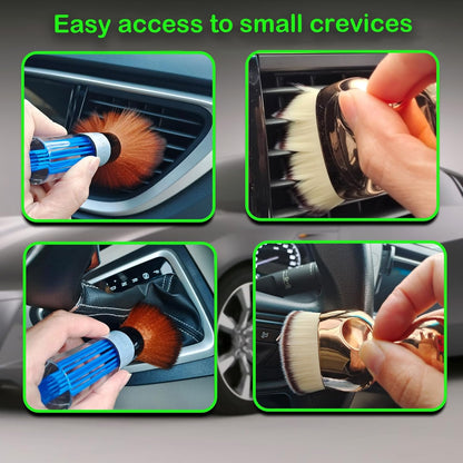 Car Interior Dusting Brush Auto Dust Sweeping Soft Brush Automotive Mini Duster Interior Cleaning Brush for Car Air Vent,Dash,Seat Microfiber Sweep Detailing Brushes Dust Removal Tools 3PCS