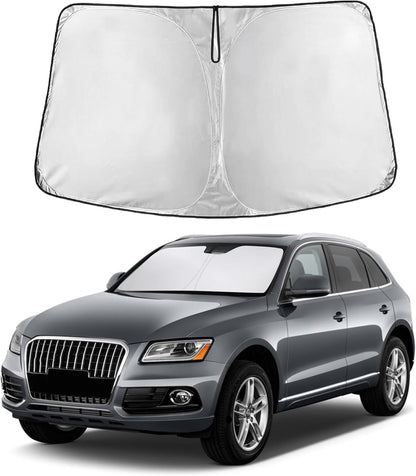 EcoNour Car Windshield Sun Shade | 2025 Upgraded Innovative No-Light-Pass Technology for Maximum Coverage | Foldable Sun Shade Keeps Your Vehicle Cool | Must-Have Car Accessories | Small (59" x 29") - Colors D