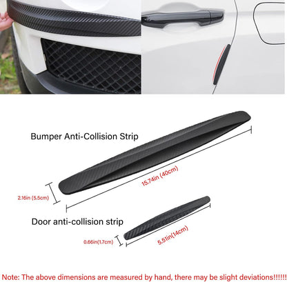 Anti-Collision Patch Car Bumper Guard Strip Anti-Scratch Bumper Protector Trim Universal Rear Bumper Protector Car Door Edge Guards Car Side Door Edge Guards Protector (Black-4Pack)