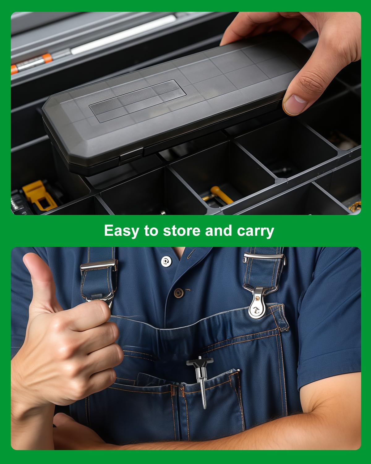 GODESON 2-Pack Tire Tread Depth Gauge 32nds, Color Coded 1/32 Inch Tread Checker with Pocket Clip, Storage Case & 4 Valve Caps for Car, SUV, Truck, Motorcycles Tire Wear