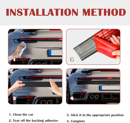 Car Bumper Protector Guard,Wavy Rear Bumper Protector for Anti-Scratch & Anti-Collision,Rear Front Bumper Guard with Strong Adhesive Backing Suitable for SUV,Car,Truck