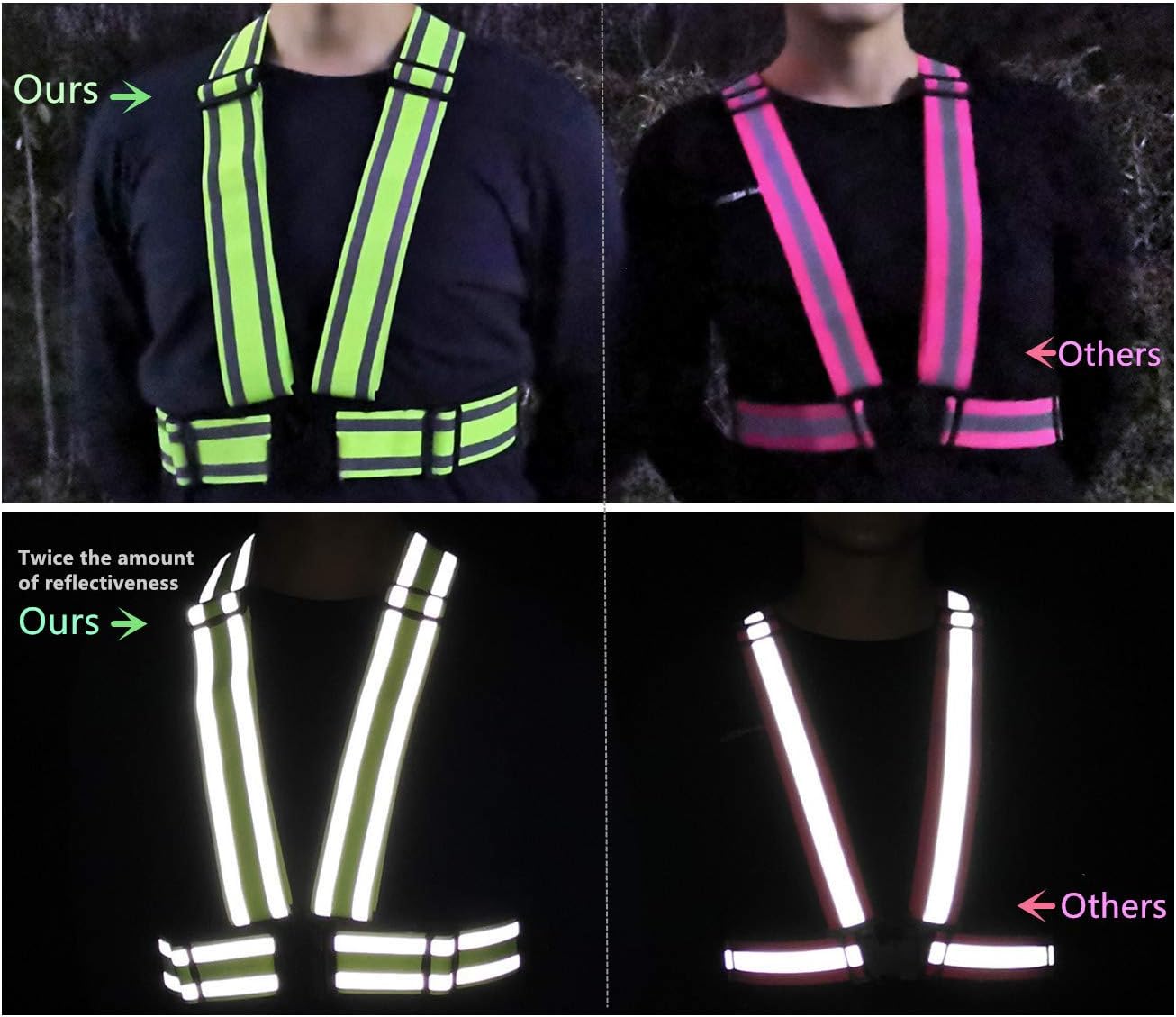 High Visibility Safety Vest(2PACK)|Reflective Running Gear for Walking,Cycling,Construction,Motorcycle|Men,Women (2, XXL-yellow)