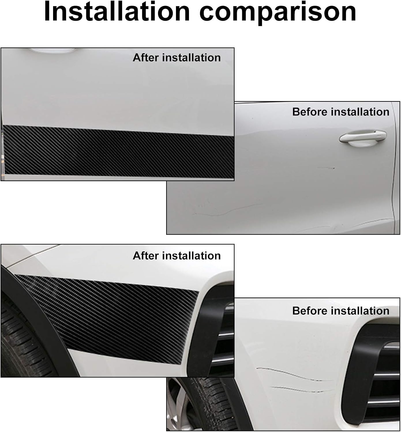 MYFAMIREA Anti-Scratch Anti-Collision Adhesive Strip Car Door Edge Guard Protector Strip Car Door Scuff Plate Protectors Transparent Invisible Tape for Rear Bumper/Door(33Ft x 2In)