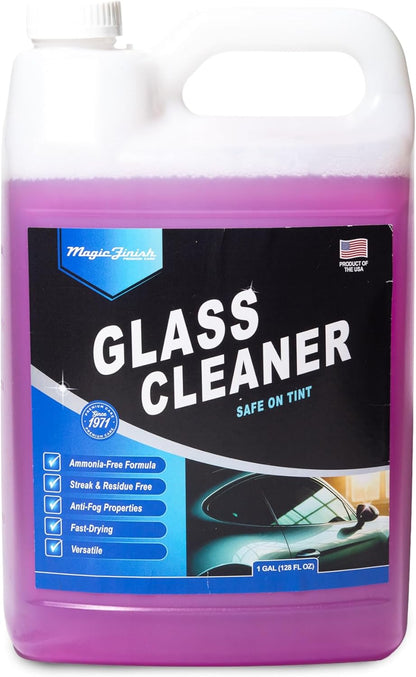 Magic Finish Car Glass Cleaner (16 fl oz) – Ammonia-Free Window Cleaner Spray for Interior & Exterior Auto Glass – Anti-Fog, Streak-Free Car Cleaning Supplies for Tint, Mirrors & Screens