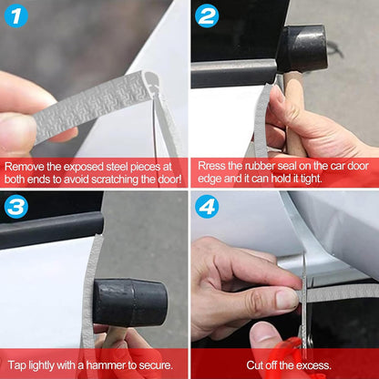 MYFAMIREA 33Ft(10M) Long Car Door Edge Guards, U Shape Edge Trim Rubber Seal Protector Car Door Protection Anti-Collision Rubber Clips Easy to Cut No Need Adhesive Fit for Most Vehicles| Black