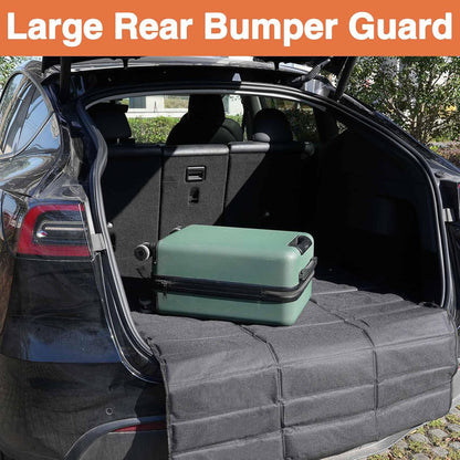 Ultra Large Rear Bumper Protector for Cars 38 x 42.5 inches SUV Cargo Liner Prevent Scratches from Suitcases and Pets Black