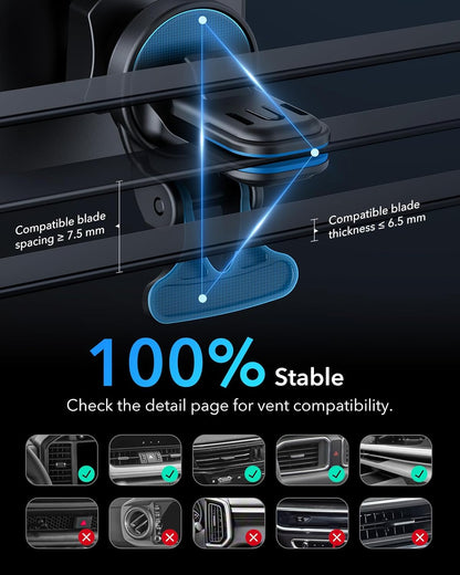 ESR for MagSafe Car Mount Charger,15W Magnetic Wireless Car Charger, for MagSafe Car Charging, Air Vent Dashboard Phone Holder Mount for iPhone Air 17 Pro Max 16 15 14 13 12, Galaxy S26, Fast Charging