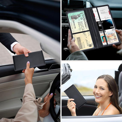 Car Registration and Insurance Holder，Colour Patterns Men Women Car License Document Registration and Insurance Card Holder