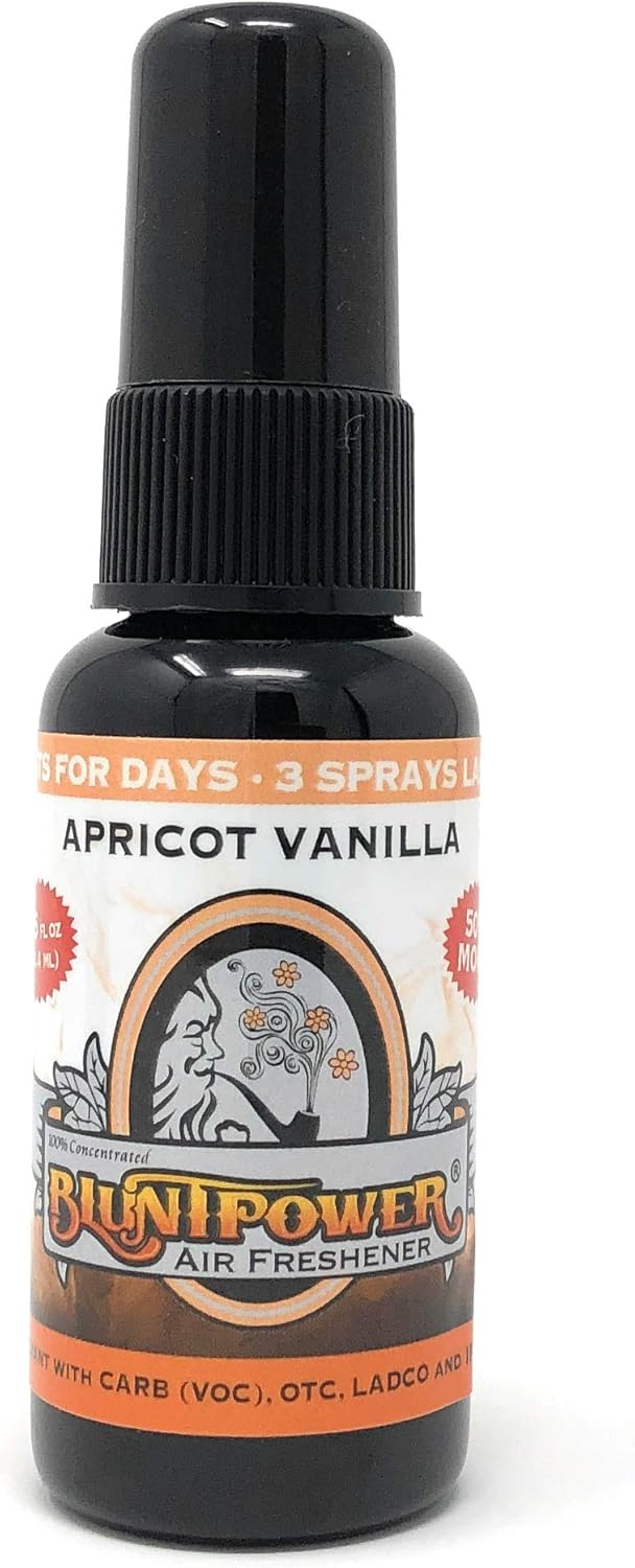 BluntPower (Baby Powder, 1 Pack) Concentrated Air Freshener Spray - Oil-Based Room Diffuser Spray - Long-Lasting Bathroom Scent, Car Freshener & Odor Eliminator - Colors A