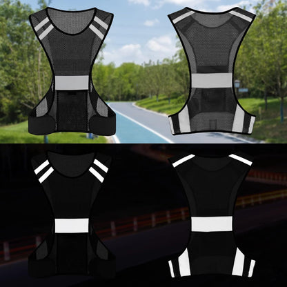 TCCFCCT Reflective Running Vest, High Visibility Running Gear with Large Pocket
