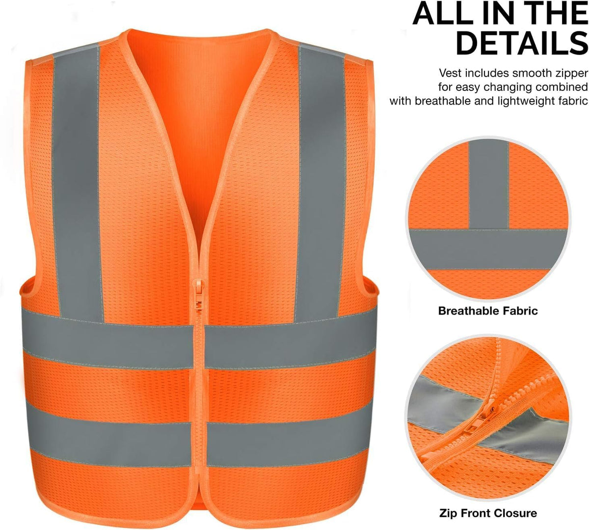 Neiko High Visibility Safety Vest, ANSI Class 2, No Pocket