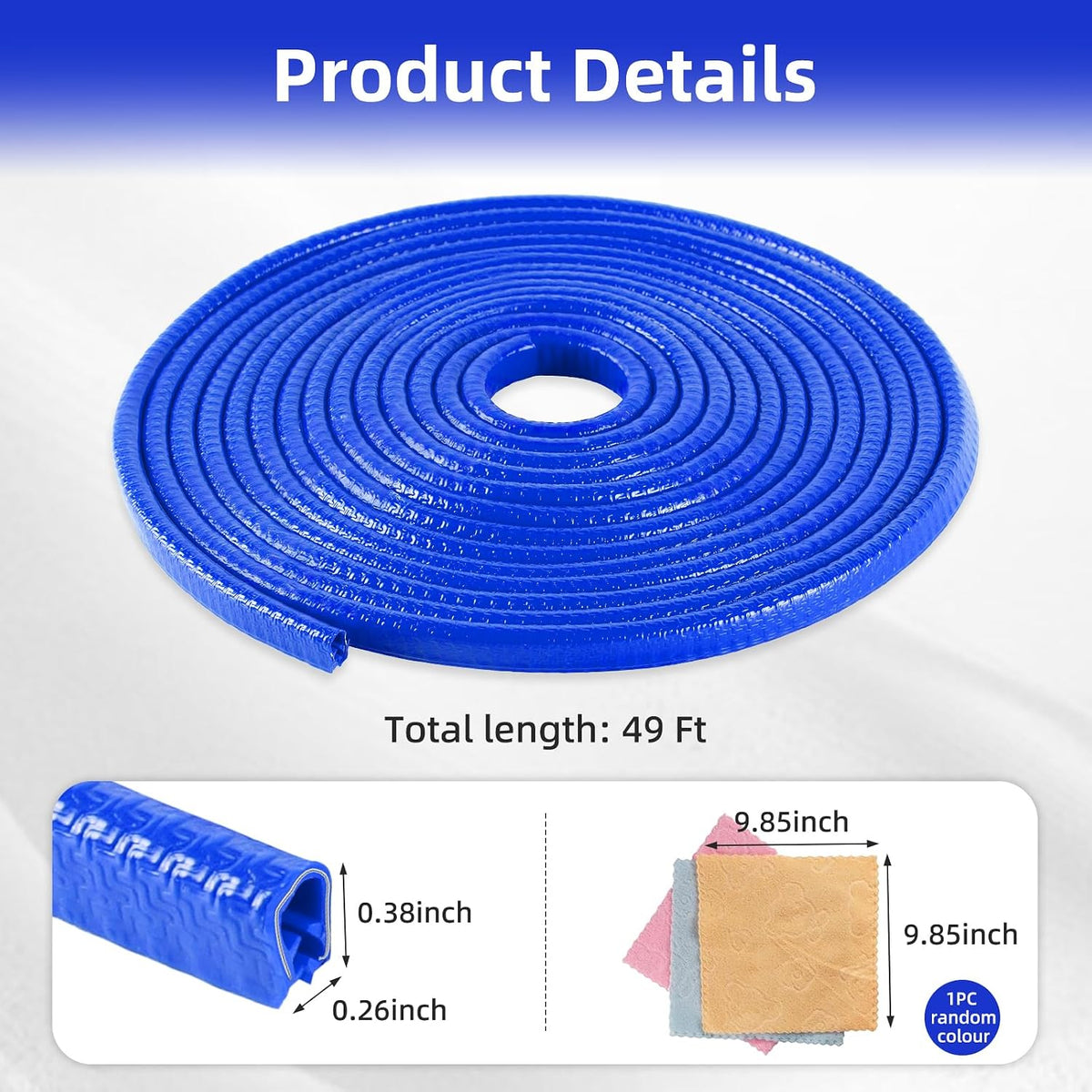 SINGARO 33Ft (10M) Car Door Edge Guard, No Glue Car Door Entry Guard Protective Strip, Rubber Edge Trim Car Door Protector, Applicable to Car, Truck, SUV and ATV, Car Exterior Accessories（Black）